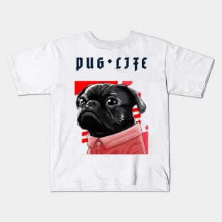 Pug Lover Pug Life Kids T-Shirt